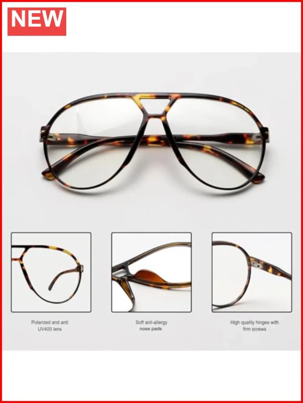 Retro Aviator Sunglasses for Women Men Oversized Classic 70s Vintage Square